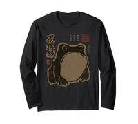 Grumpy Japanese Frog Funny Vintage Grunge Manga Larga