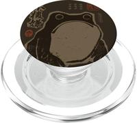 Grumpy Japanese Frog Funny Vintage Grunge PopSockets PopGrip para MagSafe