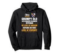 Grumpy Old 54th Infantería Regimiento Veterano Soldado Divertido Navidad Sudadera con Capucha