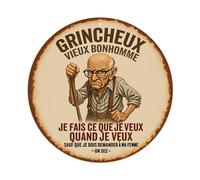 Grumpy Old Man I Do What I Want When I Want Except I Have To Ask My Wife A Sec - Letrero redondo vintage de metal para decoración de pared, póster de metal, decoración de pared para el hogar, bar