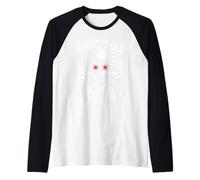 Grumpy Old Veteran Skull, Bandera de EE. UU., sin Filtro, sin disculpas Camiseta Manga Raglan