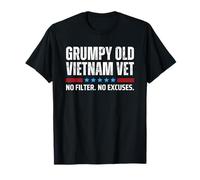 Grumpy Old Vietnam Vet Veteran No Filter No Excuses Camiseta