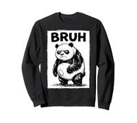 Grumpy Panda Bruh Meme Sketch Dibujado A Mano Gráfico Sudadera