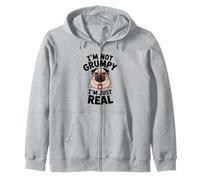 Grumpy Pug Coffee Lover Keeping It Real Sarcástico Humor Perro Sudadera con Capucha
