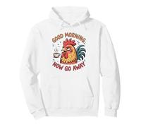 Grumpy Rooster Good Morning Now Go Away Funny Coffee Sudadera con Capucha
