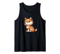 Grumpy Shiba Inu Lindo Perro de dibujos animados Camiseta sin Mangas