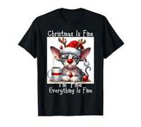 Grumpy Sphynx Cats Xmas Saying - Cat in Christmas Chaos Camiseta