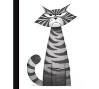 Grumpy Striped Cat Composition Notebook | 7.5x9.25 in | 110 Pages | College Ruled Lines | Funny Feline Journal for School & Work