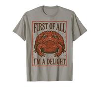 Grumpy Toad Woodcut First of All I'm A Delight Sarcastic Art Camiseta