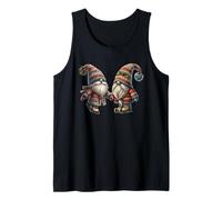 Grumpy Xmas Grandpa Gnomes Love Ice Skating Funny Christmas Camiseta sin Mangas