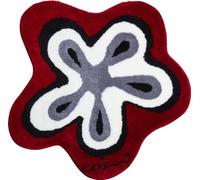 Grund Alfombra de Baño de Diseño COLANI, Ultra Suave y Absorbente, Antideslizante, 5 Años de Garantía, Colani 1, Alfombra de Baño 100 cm Redondo, Rojo