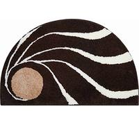 Grund Alfombra de Baño de Diseño COLANI, Ultra Suave y Absorbente, Antideslizante, 5 Años de Garantía, Colani 18, Alfombra de Baño 50x80 cm Semicírculo, Marrón
