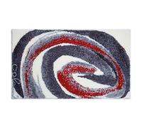 Grund Alfombra de Baño de Diseño COLANI, Ultra Suave y Absorbente, Antideslizante, 5 Años de Garantía, Colani 42, Pequeña Alfombra 50x60 cm, Gris Rojo