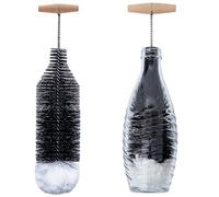 Grunda Cepillo para Botellas de 35 cm, Compatible con Botella de Cristal Sodastream, Limpiador de Botellas sin arañazos, Elimina la Suciedad persistente