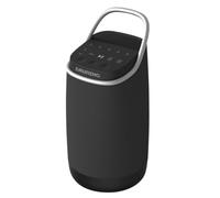 GRUNDIG Altavoz Bluetooth GBT Band 360, caja de música, sonido de 360°, 12 W RMS, alcance de hasta 30 m, hasta 19 horas de duración de la batería, radio DAB+ y FM, entrada AUX, pantalla monocromática OLED, color negro