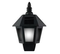 Grundig Aplique solar led, luz fria/efecto llama, ip44, negro