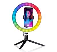Grundig Aro de Luz con Trípode - Anillo de Luz Profesional - Trípode para Móvil con Aro de Luz - Ideal para Maquillaje y Videos