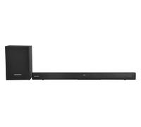 Grundig Barra de Sonido de 2,1 Bluetooth, 110W RMS Altavoz de Graves deportado SS Alambre, Encendido automático HDMI Arco, Óptico, Reproductor USB, Mando a Distancia, 92 x 6,5 x 9,5 cm, Negro