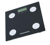 Grundig Báscula digital con análisis corporal: grasa corporal y masa muscular, memoria para 12 personas, máx. 180 kg, cristal, color negro
