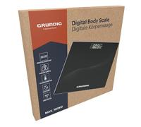 Grundig Básculas digitales - Básculas de hasta 180KG - Básculas con pantalla LCD y pantalla de temperatura - con función Kg y Lb - Negro