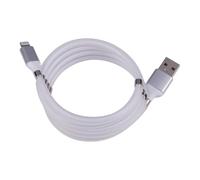 Grundig - Cable de carga y sincronización magnética para iPhone USB-A a Lightning de 1 m, 1 metro, cable de carga y datos, color blanco
