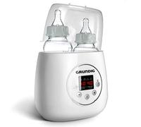 Grundig Calentador de biberones para bebé, 3 en 1, antivientre, automático, para 2 botellas, esterilizador de viaje para biberones, calentador de biberones