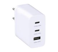 Grundig Cargador 65W - Cargador Rápido con 2X USB-C y 1x USB-A - Adaptador USB para Teléfono, Ordenador Portátil y Tablet - Adaptador Universal - Cargador USB Compacto para Viajes