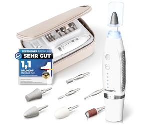 GRUNDIG Conjunto de manicura eléctrica, hermosas uñas gracias a los accesorios de zafiro led y 17 piezas, pedicura, kit de cuidado de pies y manicura con accesorios, posibilidad de pedicura, lima de