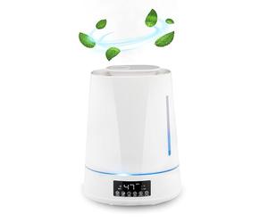 Grundig Humidificador de Aire y Difusor de Aromaterapia 4L - Humificadores de Humedad - Humidificador Bebes y Temporizador - Para Habitaciones de 15 a 30m2-26 x 15 x 33 CM - Blanco