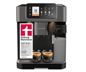 Grundig KVA 8230 cafetera espresso totalmente automática, 18 especialidades de café, 13 grados de molienda, recipiente para leche, potente 1350 W, presión de bomba de 19 bar, boquilla doble