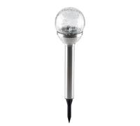 Grundig Lámparas solares para exterior - Lámpara solar para jardín con cambio de color y blanco frío - Iluminación de jardín de acero inoxidable con 6-8H de duración de luz y estaca