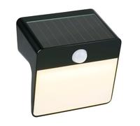 Grundig Luces solares de jardín - Luces de jardín con energía solar con sensor de movimiento - Luz Blanca Cálida para Exterior - IP44 A prueba de salpicaduras - 6-8 horas de carga - Negro