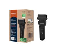 GRUNDIG MS 6330 - Maquinilla de afeitar para hombre (60 minutos, plegable, sistema de corte de 3 vías, carcasa de 74% plástico reciclado), color negro