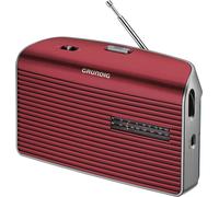 Grundig Music 60 Empfangsstarkes Radio en El Moderno Diseño Rojo/Plata