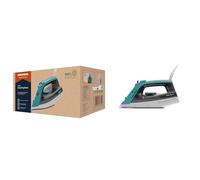 GRUNDIG Plancha de vapor SI 3550, 2400 W, supervapor de 120 g/min, potencia de vapor de 25 g/min, suela de cerámica, depósito de agua de 220 ml, parada de goteo, tecnología antical, blanco/turquesa