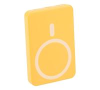 Grundig Power Bank 5000mAh - Batería Externa para iPhone Compatible con MagSafe - Cargador con 5 W inalámbrico y USB-C - Powerbank con indicador LED - Amarillo