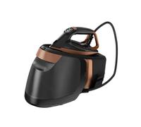 GRUNDIG SIS 9180 - Generador de vapor, 3000 W, sensor de movimiento SteamSense, presión de vapor de 8 bares, 1,8 litros, modo inteligente, suela ActiGlide recubierta de cerámica, antigoteo, negro