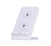 Grundig Soporte para teléfono móvil Qi - 10 W - Soporte para teléfono móvil - Tecnología de posicionamiento Libre - Cable 1 m - Pantalla LED - Blanco