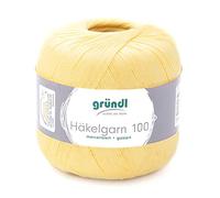 Grundl Hakelgarn 100 813-120 - Bola de Hilos (100 g), Color Amarillo
