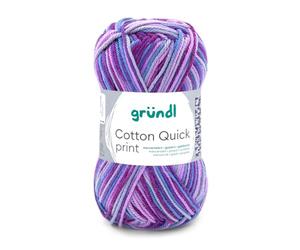 Grundl Wolle Cotton Quick Print - Madeja para Tejer (100% algodán)