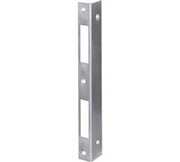 GRUNDMANN 11469 Bloqueo Angular Interiores, Chapa de Cierre con Solapas ciegas de 27 mm, herraje de Puerta ÖNORM, Acero galvanizado Plateado, Plata