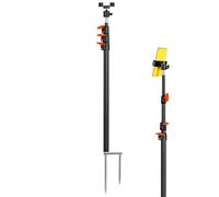 Grundstake -Telefonhalter, Boden Telefonhalter Stand | Kameras Wetterfeste Spike Stativ Mount | Metal Ground Spikes Trail Cam Mount Für Live -Broadcast -Fotografías