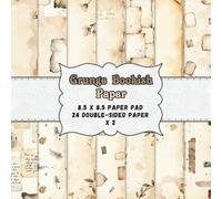 Grunge Bookish Scrapbook Paper 8.5 x 8.5: Coffee Stained Paper Pad (Dark Academia Book-Inspired Backgrounds): 24 Double-Sided Sheets | Vintage & ... Journals, Collage, Decoupage & Mixed Media