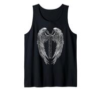 Grunge Encadenado Ángel Alas Gótico Edgy Emo Camiseta sin Mangas