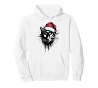 Grunge Navidad Gato Caótico Vintage Anti Navidad Horror Oscuro Sudadera con Capucha