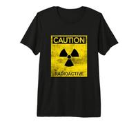 Grunge Precaución Radioactivo Peligro Nuclear Advertencia Símbolo Camiseta Premium