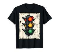Grunge Semáforo Arte Callejero Diseño Urbano Señal de Tráfico Camiseta