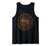 Grunge Spiral Abstract Nature Vintage y2k Earthy Bleach Camiseta sin Mangas