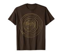 Grunge Spiral Abstract Nature Vintage y2k Earthy Brown Camiseta