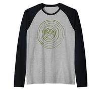 Grunge Spiral Abstract Nature Vintage y2k Earthy Green Camiseta Manga Raglan